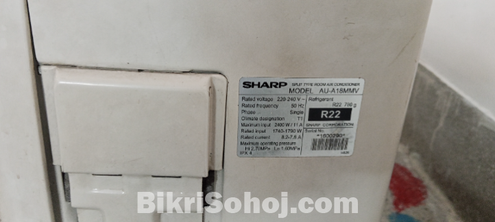 sharp j tech 1.5 Ton non inverter AC sell hobay